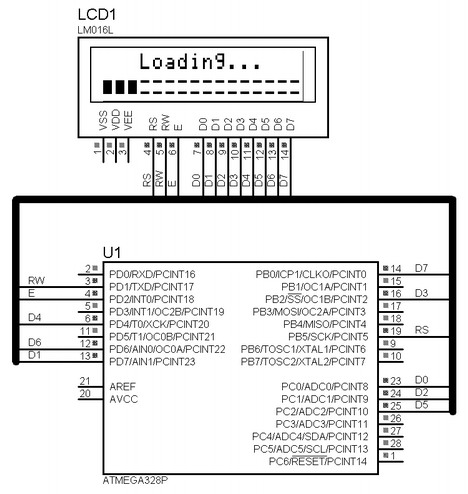 AVR-GCC LCD library - mixed pin support