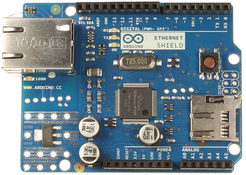 Плата расширения Arduino Ethernet Shield