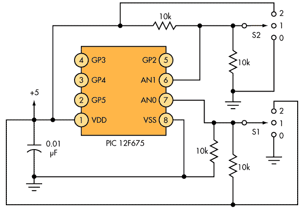 Expand Microcontroller Input Capacity Using Ternary Logic