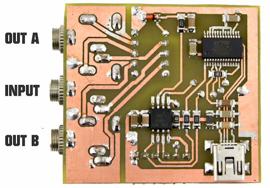 USB Audio Multiplexer PCB