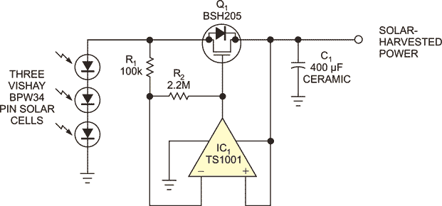 Use a self-powered op amp to create a low-leakage rectifier
