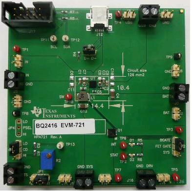 Texas Instruments bq24160EVM-721 evaluation module