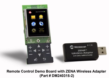 Microchip's Remote Control Demo Board Integrates Graphics, Touch Sensing, USB and Wireless Connectivity