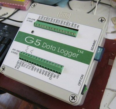 G5 Data Logger enclosed with standard 145x145x80mm plastic box.
