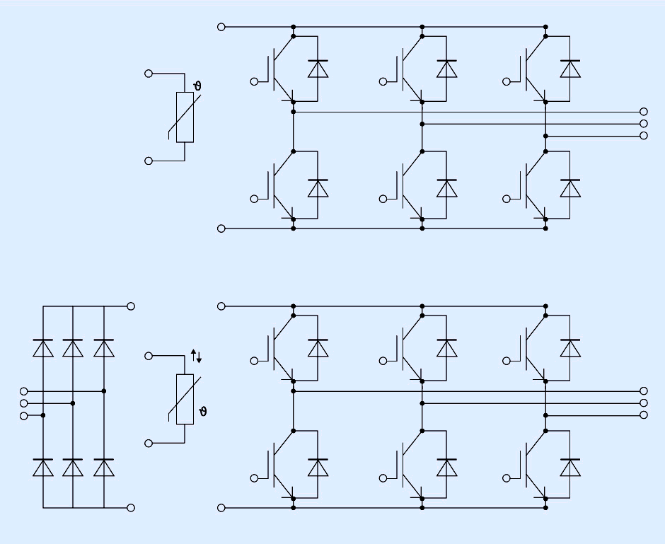 Econo 2 and 3 IGBT4 650V topologies