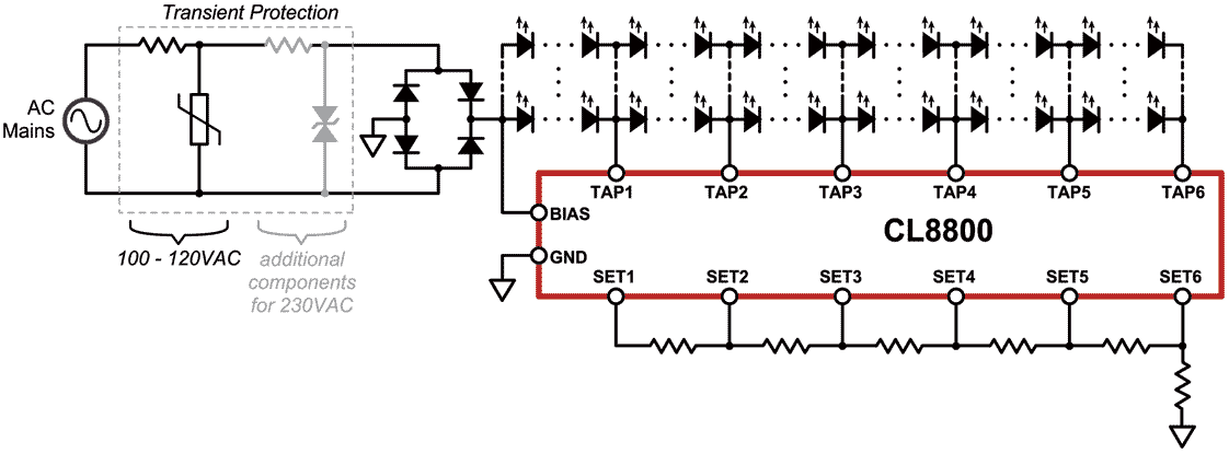 Typical CL8800 Application Circuit
