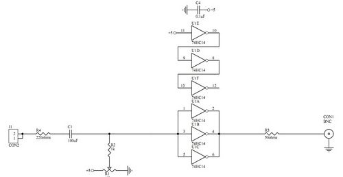 DDS Function Generator: TTL Output Schematic