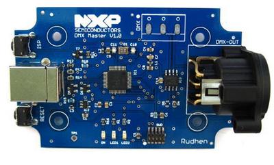 DMX512 evaluation system master unit featuring the LPC11U14 microcontroller