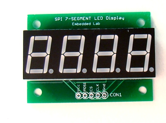 Four digit serial 7-segment LED display