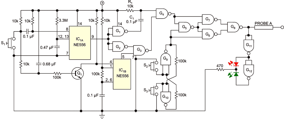 Probing system lets you test digital ICs