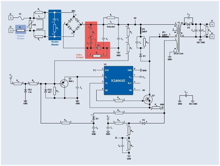 ICL8002G flyback application circuit