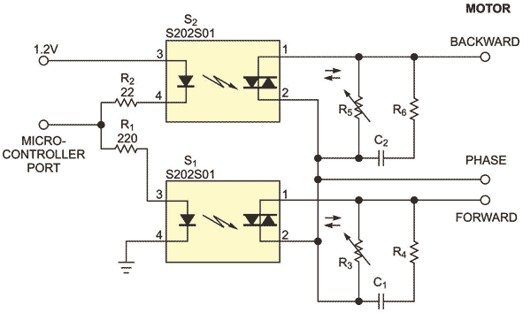 Relay driver switches two relays with one pin