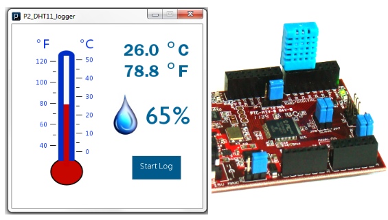 ChipKIT: измерение температуры и относительной влажности