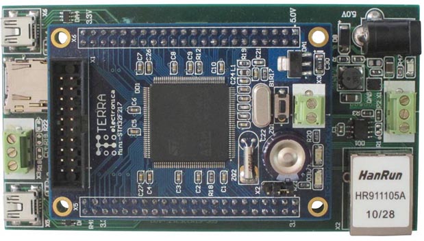 Тандем модулей TE-STM32F417 и TE-STM32DB1