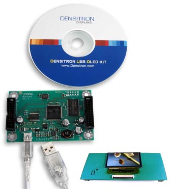 Densitron - Mono OLED displays evaluation kits