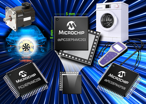 Microchip расширяет семейство микроконтроллеров PIC24E и цифровых сигнальных контроллеров dsPIC33E.