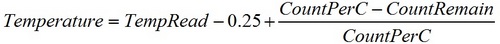Формула для вычисления температуры