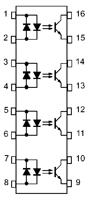 Toshiba - TLP290-4, TLP291-4