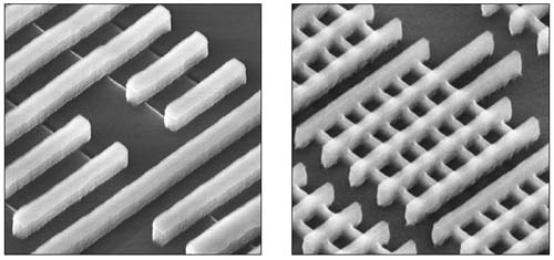 Intel's nonplanar trigate transistor vs. traditional planar transistor