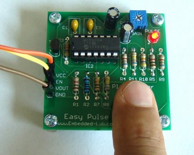 Easy Pulse: Placing fingertip over the sensor