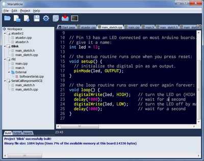 MariaMole – альтернативная интегрированная среда разработки для Arduino.