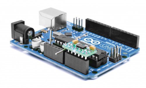 Установка модуля акселерометра на плату Arduino. Используется порт аналоговых входов.