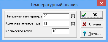 диалог температурного анализа