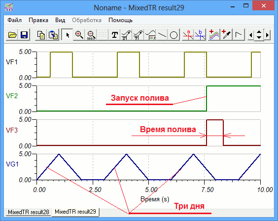 Разбор осциллограммы