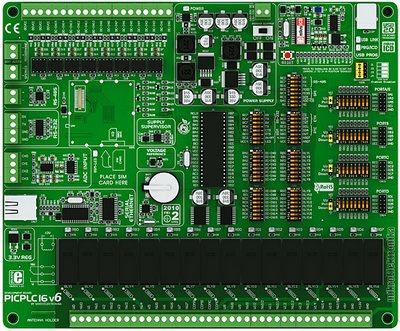 Отладочная плата mikroElektronika PICPLC16 V6 (ME-PICPLC16 V6)