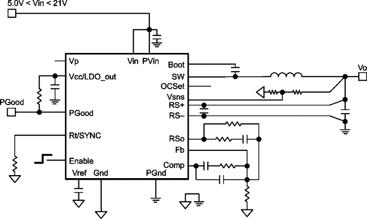 IR3847 Basic Application Circuit