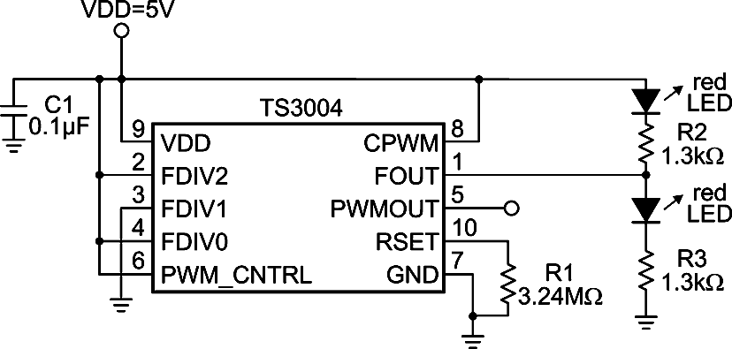 TS3004 Typical Application Circuit
