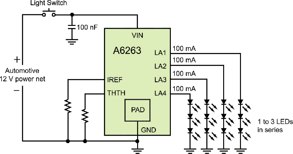 A6263 typical application circuit