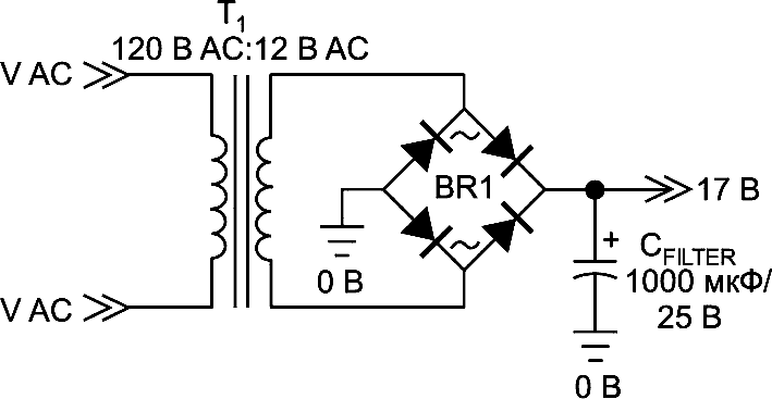 Дешевый способ получения дополнительных напряжений на выходе мостового выпрямителя
