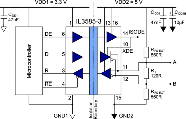IL3085 typical connections