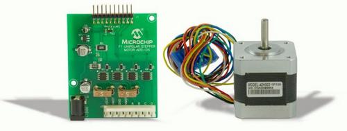 Плата расширения Mirochip F1 Unipolar Stepper Motor Add-on (DM164130-8)