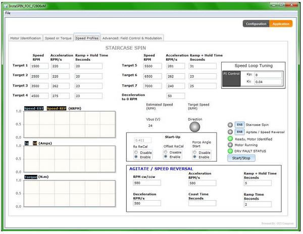 Texas Instruments: приложение MotorWare, поддержка технологии InstaSPIN-FOC