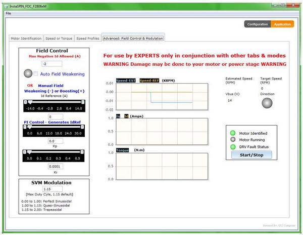 Texas Instruments: приложение MotorWare, поддержка технологии InstaSPIN-FOC