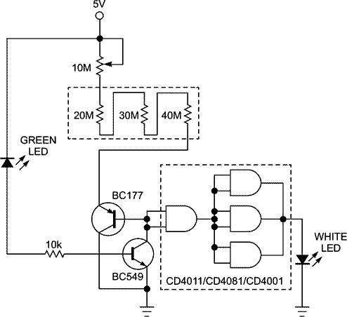 Adjust power-efficient LED switch to any light intensity