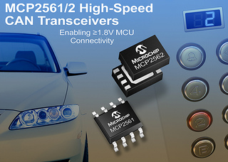 Microchip Technology Inc. announced a new family of High-Speed (HS) CAN transceivers, the MCP2561/2