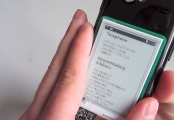 E Ink screen and NFC-enabled smartphone