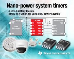 Nano-power system timers slash power consumption up to 80 percent: TPL5000, TPL5100