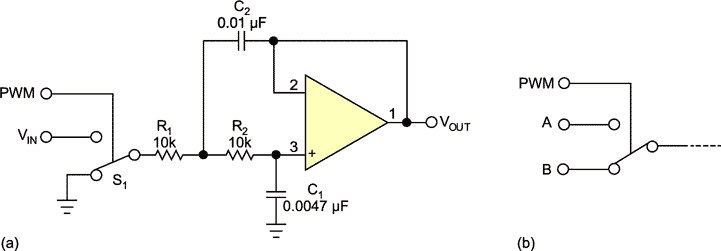 Two-IC circuit combines digital and analog signals to make multiplier circuit