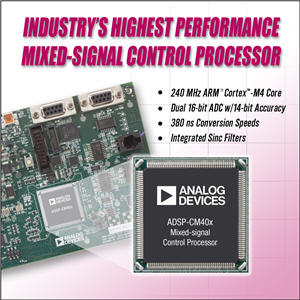 Analog Devices sets new standard in mixed-signal control processors revolutionizing industrial motor and solar inverter designs