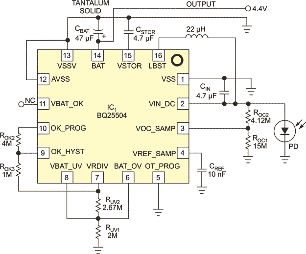 DC-DC converter starts up and operates from a single photocell