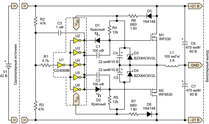 Создание мощной виртуальной земли с помощью шести буферов и двух MOSFET