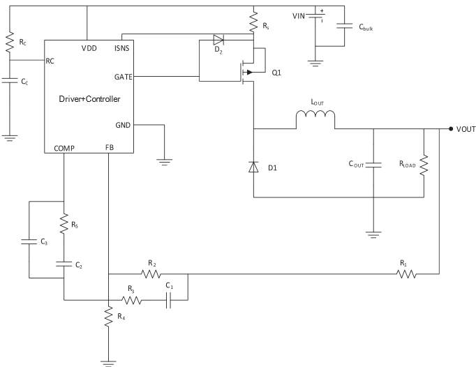 Non synchronous buck converter schematic