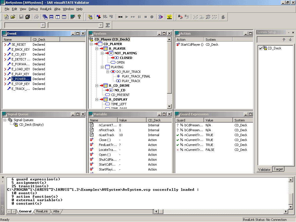 IAR visualSTATE Validator