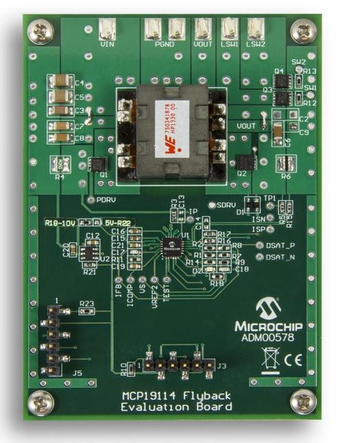 Microchip MCP19114 Flyback Standalone Evaluation Board