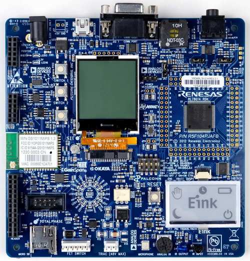 Внешний вид демонстрационной платы из набора Renesas YRDKRL78G14 Demonstration Kit.