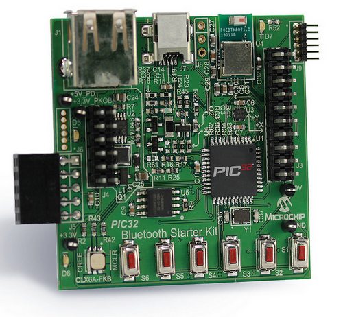 Microchip выпускает стартовый набор для разработки Bluetooth-устройств на микроконтроллерах семейства PIC32